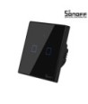 GloboStar® 80019 SONOFF T3EU2C-TX-EU-R2 - Wi-Fi Smart Wall Touch Button Switch 2 Way TX GR Series